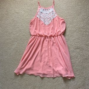 Size large peach colored dress